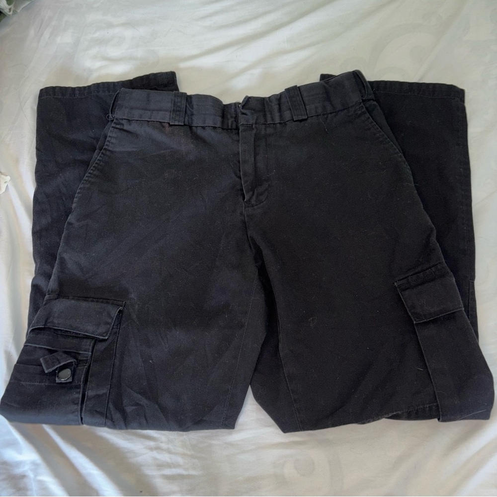 Black Cargo Jeans with Utilitarian Style